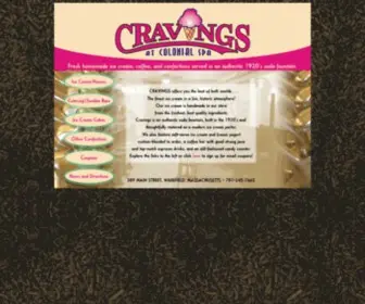 Cravingsicecream.com(An Authentic Soda Fountain Serving Ice Cream) Screenshot
