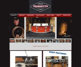 Craviottodrums.com(Craviotto Drum Company) Screenshot
