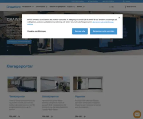 Crawfordgarageportar.se(Garageport Crawford Entrematic Sverige) Screenshot