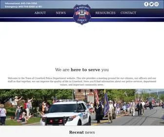 Crawfordpolice.com(Crawford Police Department) Screenshot