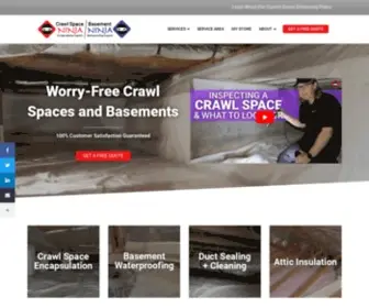 Crawlspaceninja.com(Crawl Space Ninja's approach to encapsualtion and basement waterproofing) Screenshot