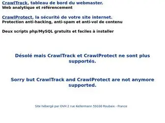 Crawltrack.fr(CrawlTrack, web analytique) Screenshot