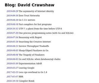 Crawshaw.io(Crawshaw blog) Screenshot