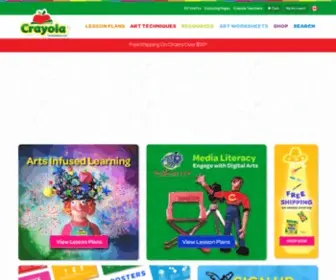 Crayolateachers.ca(Crayola Teachers) Screenshot
