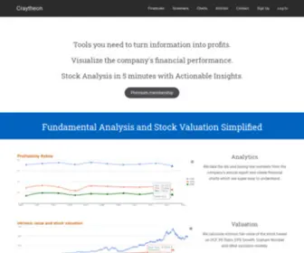 Craytheon.com.au(Fundamental Analysis and Stock Valuation Simplified for Australian Stock Market) Screenshot