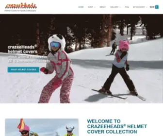 Crazeeheads.com(Helmet Covers for Sports Enthusiasts) Screenshot