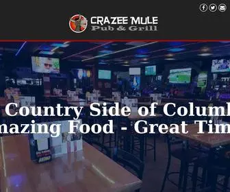 Crazeemule.com(The Crazee Mule Pub & Grill) Screenshot