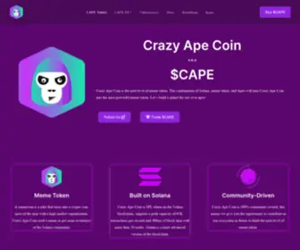 Crazyapecoin.com(Crazy Ape) Screenshot