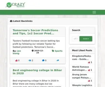 Crazybacklink.com(Dashboard) Screenshot