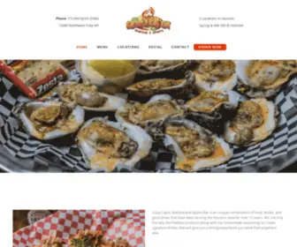 Crazycajun.biz(Seafood, Sports and Authentic Cajun Food) Screenshot