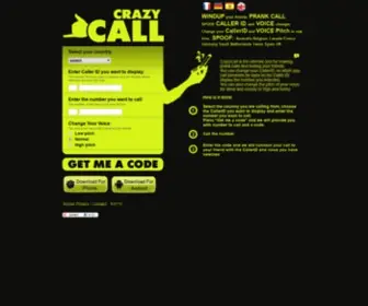 Crazycall.net(Caller id spoofing) Screenshot