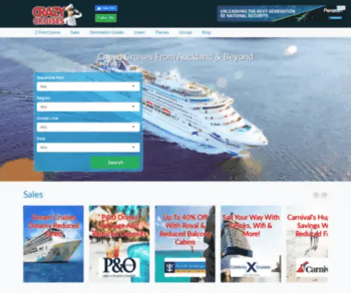 Crazycruises.co.nz(Cruises from Auckland 2019) Screenshot
