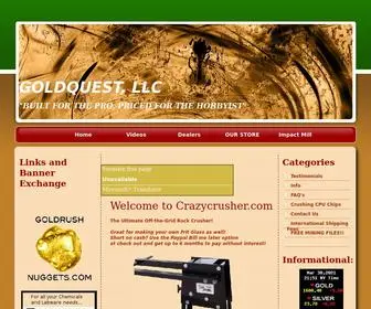 Crazycrusher.com(Main page for the Hand operated rock crusher sales for the pro or the week) Screenshot