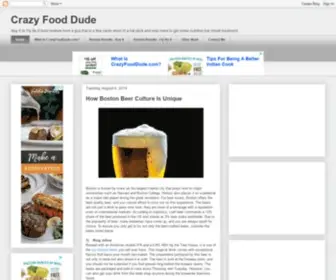 Crazyfooddude.com(Crazy Food Dude) Screenshot