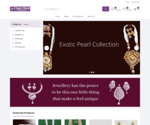 Crazyhoor.com(Artificial Jewellery online) Screenshot