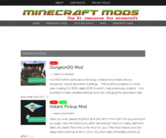 Crazyminecraft.net(Minecraft mods) Screenshot