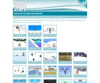 Crazyslope.com(Jeux de Glisse sur Neige Gratuits) Screenshot