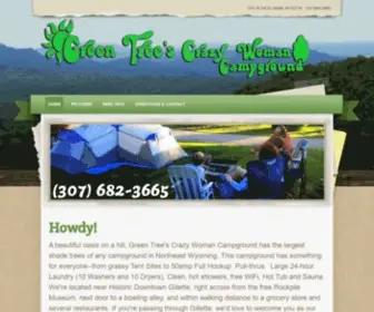 Crazywomancampground.com(Green Tree's Crazy Woman Campground) Screenshot