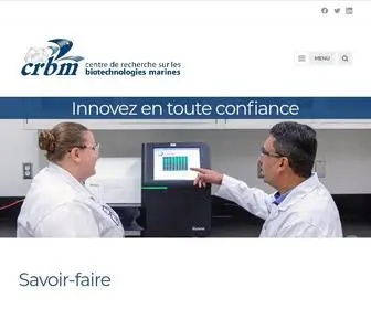 CRBM.ca(Centre de recherche sur les biotechnologies marines) Screenshot