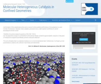 CRC1333.de(Molecular Heterogeneous Catalysis in Confined Geometries) Screenshot