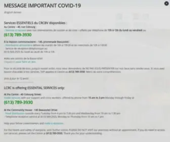 CRCBV.ca(The Lowertown Community Resource Centre) Screenshot