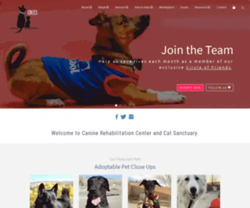 CRCCS.org(Canine Rehabilitation Center and Cat Sanctuary) Screenshot