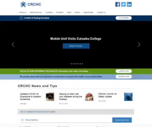 CRCHC.org(Home) Screenshot