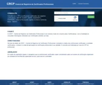 CRCP.org.br(Central de Registros de Certificados Profissionais) Screenshot