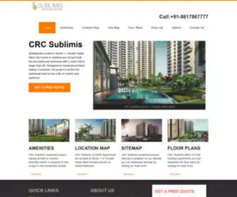 CRcsublimis.in(CRC Sublimis New Project Greater Noida West CRC Upcoming Project) Screenshot