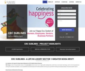 CRcsublimis.net(CRC Sublimis Noida Extension 2/3 BHK Apartments) Screenshot
