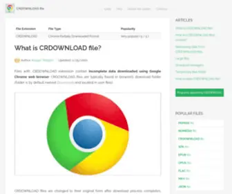 Crdownload.org(CRDOWNLOAD file extension) Screenshot