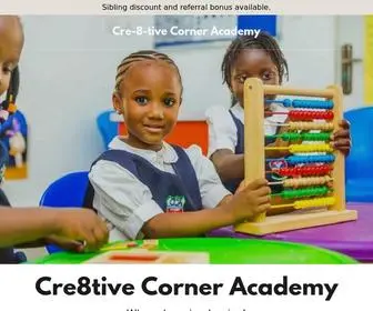 Cre8Tivecorneracademy.com(We know that learning) Screenshot