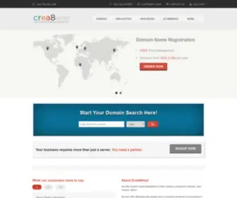 Crea8Host.com(Domain Name Registration in Nigeria) Screenshot