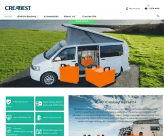 Creabest.com(LiFePO4 Deep Cycle Battery for RV Marine Leisure Boat) Screenshot