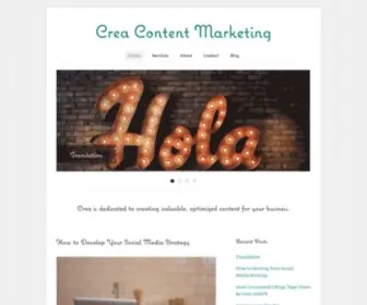 Creacontentmarketing.com(Let's create. Together. Crea) Screenshot