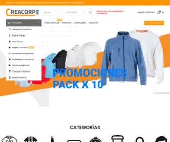 Creacorp.cl(Ropa corporativa y equipamiento) Screenshot