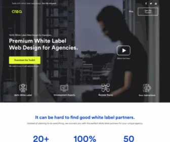 CreaCrea.net(Premium White Label Web Design for Agencies) Screenshot