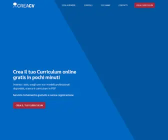 Creacurriculum.com(Crea Curriculum online gratis al 100% in pochi minuti) Screenshot