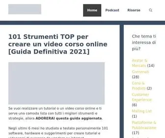 Creailtuocorso.it(Il sito #1 per creare e vendere Videocorsi TOP) Screenshot