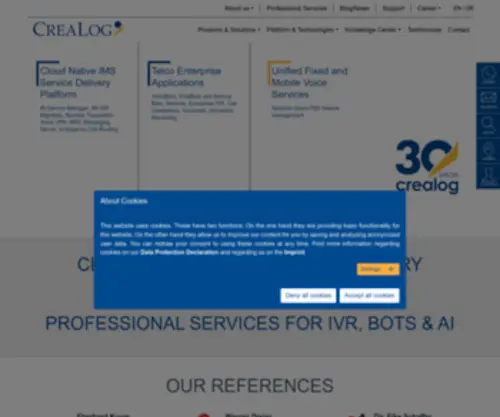 Crealog.de(CreaLog Telcom Platform) Screenshot