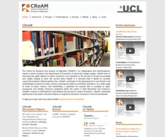 Cream-Migration.org(Centre for Research and Analysis of Migration) Screenshot