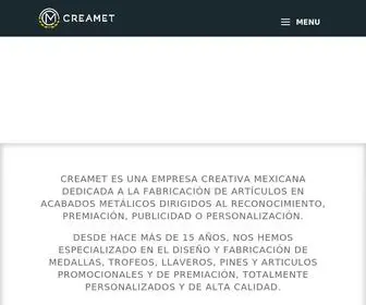 Creamet.com(Fábrica de medallas) Screenshot