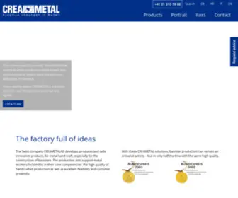 Creametal.ch(CREAMETAL AG) Screenshot