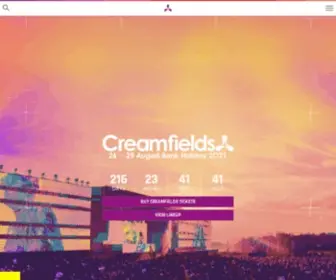 Creamfields.com(Creamfields 2020) Screenshot