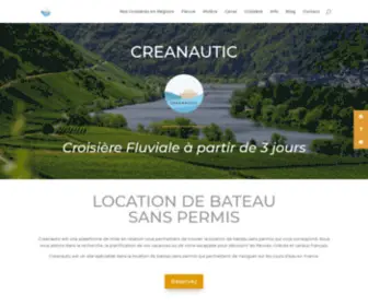 Creanautic-France.fr(Location de Bateau Sans Permis en France) Screenshot