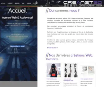 Creanet3D.com(Creation de site internet Cannes) Screenshot