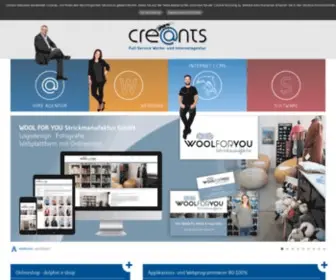 Creants.com(Dokument verschoben) Screenshot