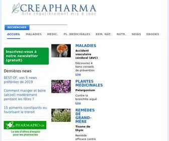 Creapharma.ch(Dernières MISES A JOUR & NEWS (lire aussi sous News ci) Screenshot