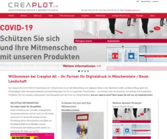 Creaplot.ch(Digitaldruck, Grossformatdruck, Werbetechnik, Druckerei) Screenshot