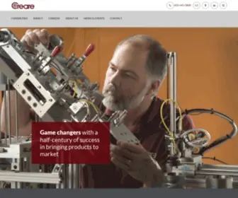 Creare.com(Innovative Technology and Product Development) Screenshot